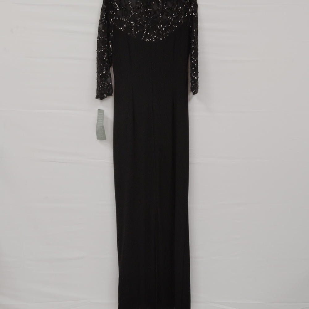 Briana Milay Sequinned 3/4 Sleeve Evening Gown - Picture 7 of 12